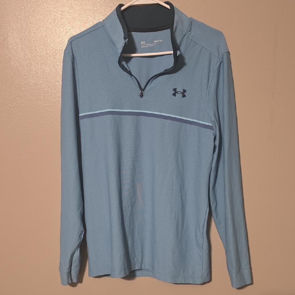 Under Armour Light Blue‎ Quarter-Zip Pullover Mens Size Small